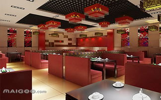火锅店大厅设计效果图 火锅店大厅设计效果图