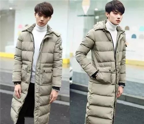 男士工装羽绒服设计效果图，保暖与时尚并存