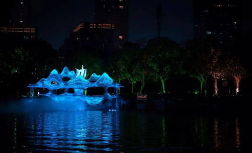 夜游灯光秀设计图片大全，璀璨光影的艺术之旅