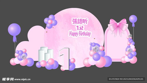 生日会打卡展板设计图片